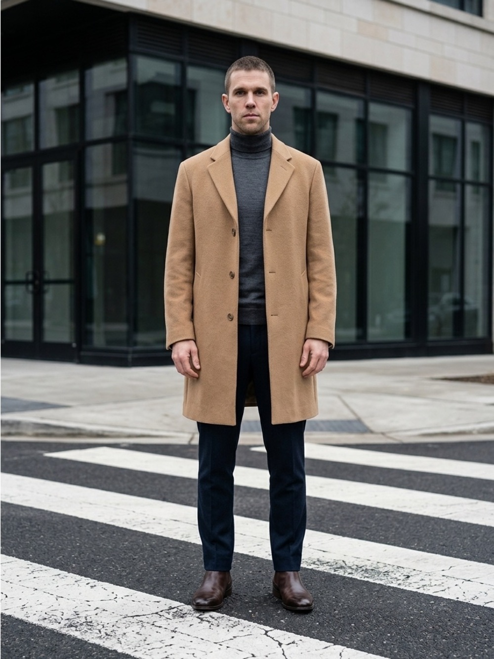 Jos. A. Bank Camel Wool Pea Coat